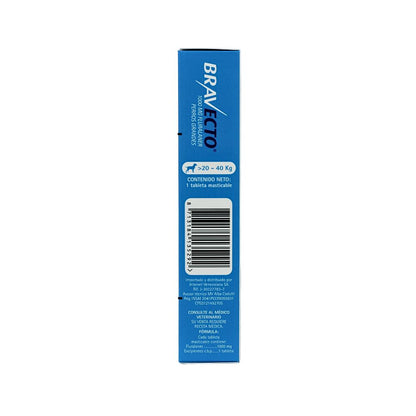 BRAVECTO 1000 MG PERROS  20 A 40 KG – 1 TAB