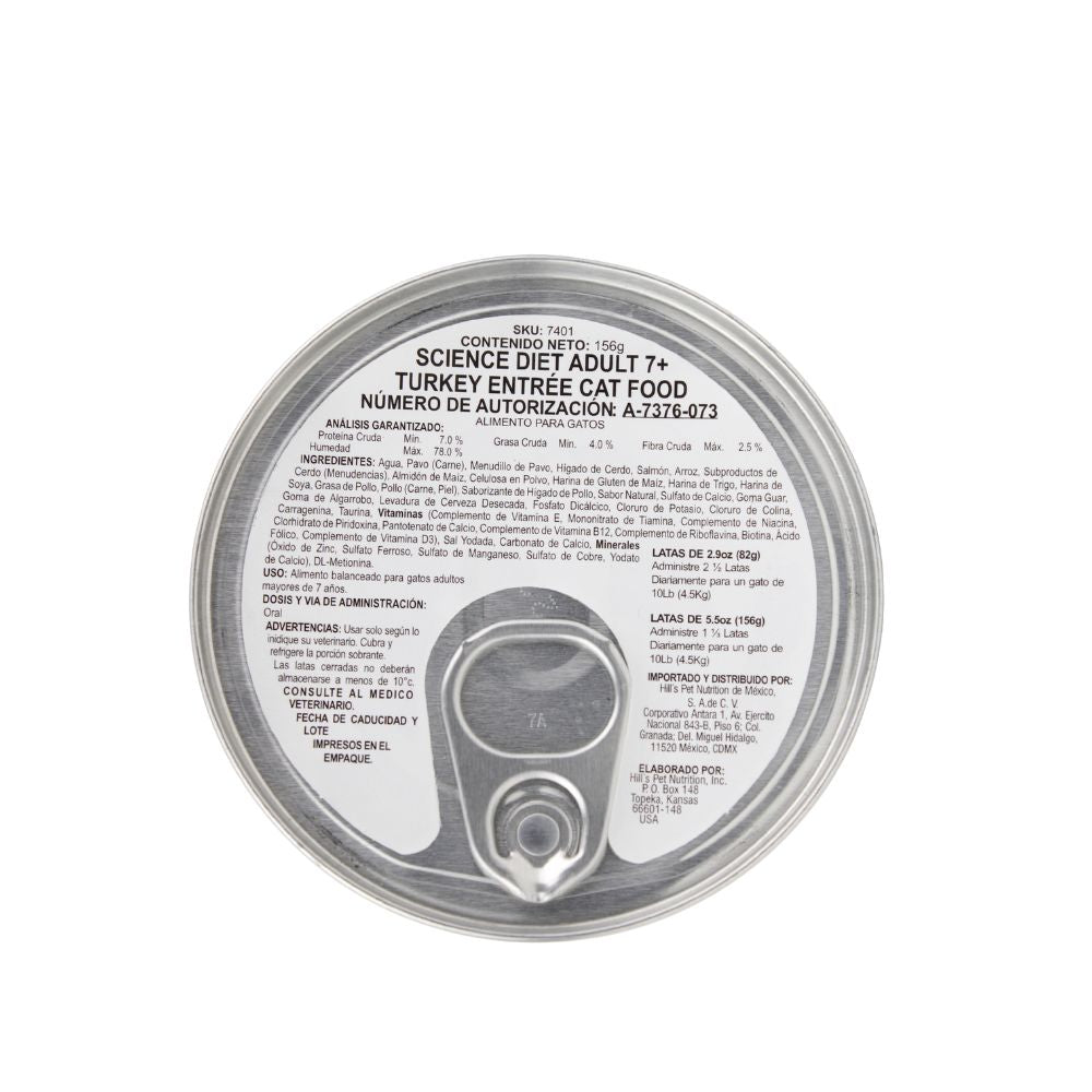 Hills Feline Adult +7 Pavo Lata 156 G