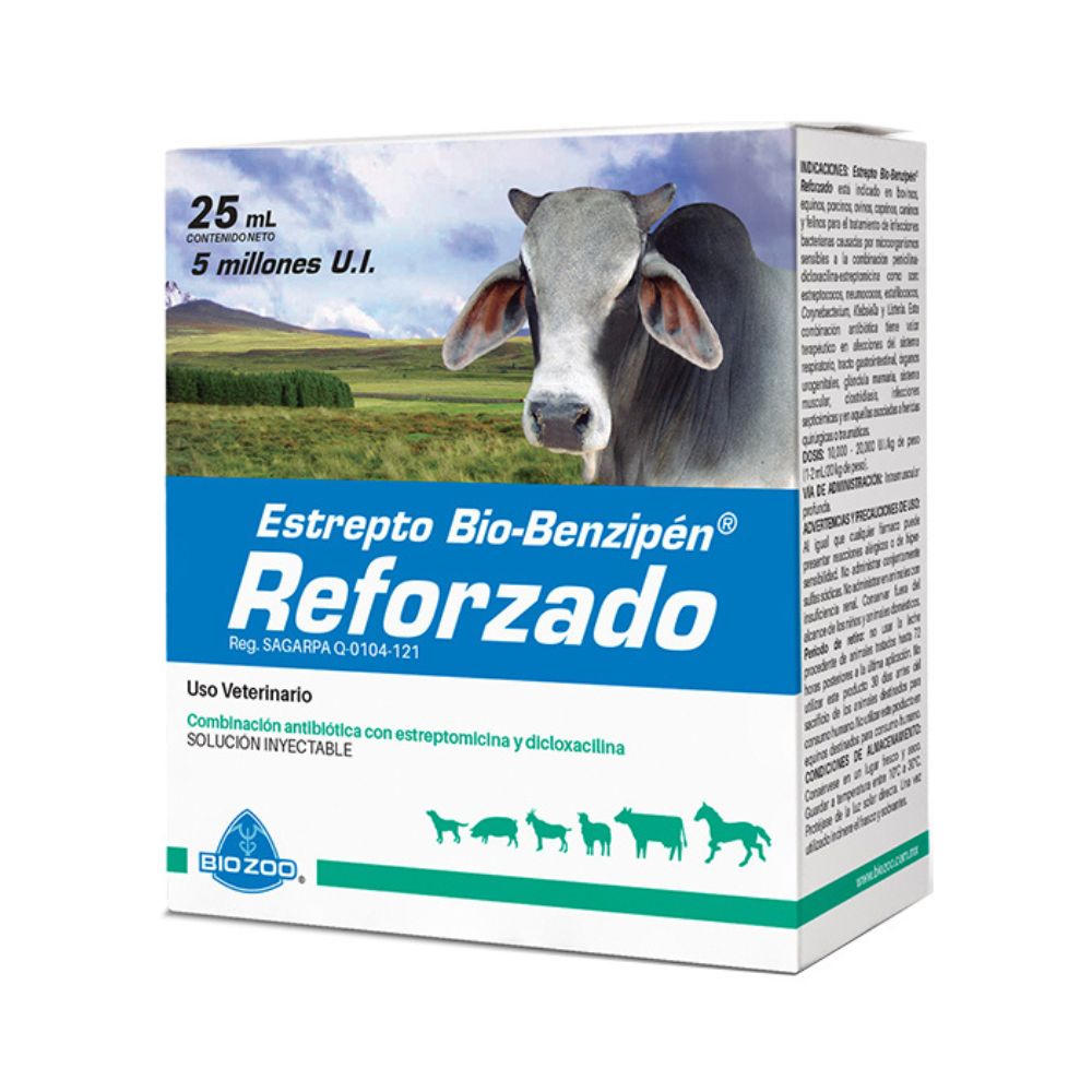 Bio Zoo Estrepto Bio-Benzipen Reforzado 25Ml 5 Mui