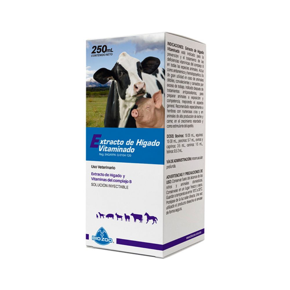 Bio Zoo Extracto De Higado Vitaminado Iny 250 Ml