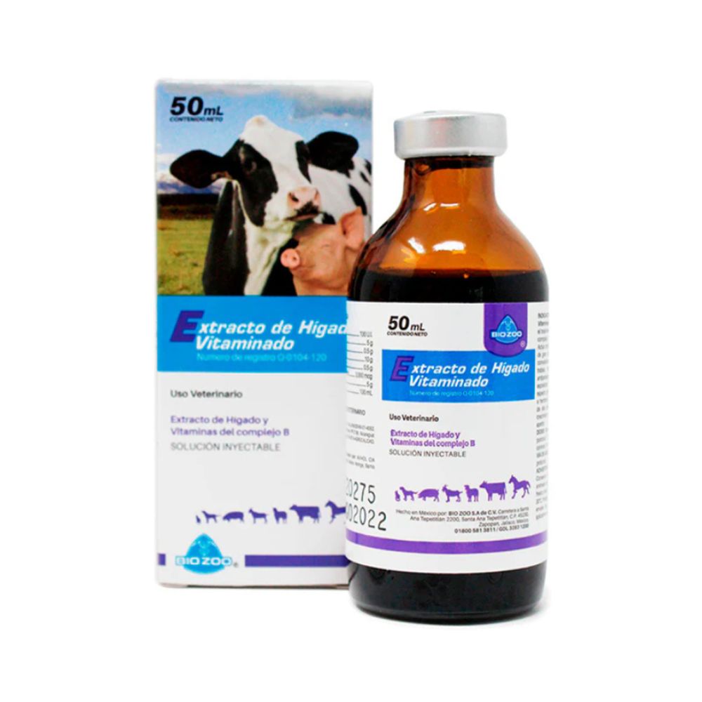 Bio Zoo Extracto De Higado Vitaminado Inyectable 50 Ml