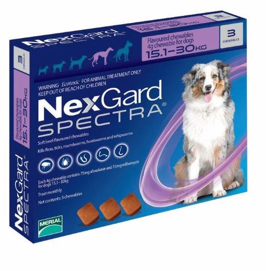 BOEHRINGER NEXGARD SPECTRA L 15.1 - 30 KG 3 TAB