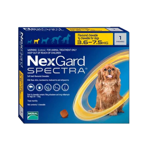 BOEHRINGER NEXGARD SPECTRA S 3.6 - 7.5 KG 1 TAB