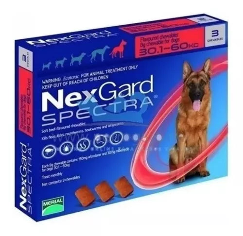 BOEHRINGER NEXGARD SPECTRA XL 30.1 - 60 KG 3 TAB