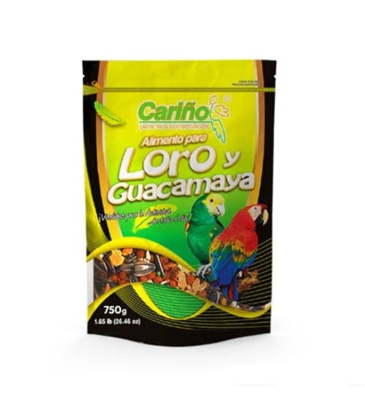 CARIÑO ALIMENTO PARA LORO Y GUACAMAYA 750G