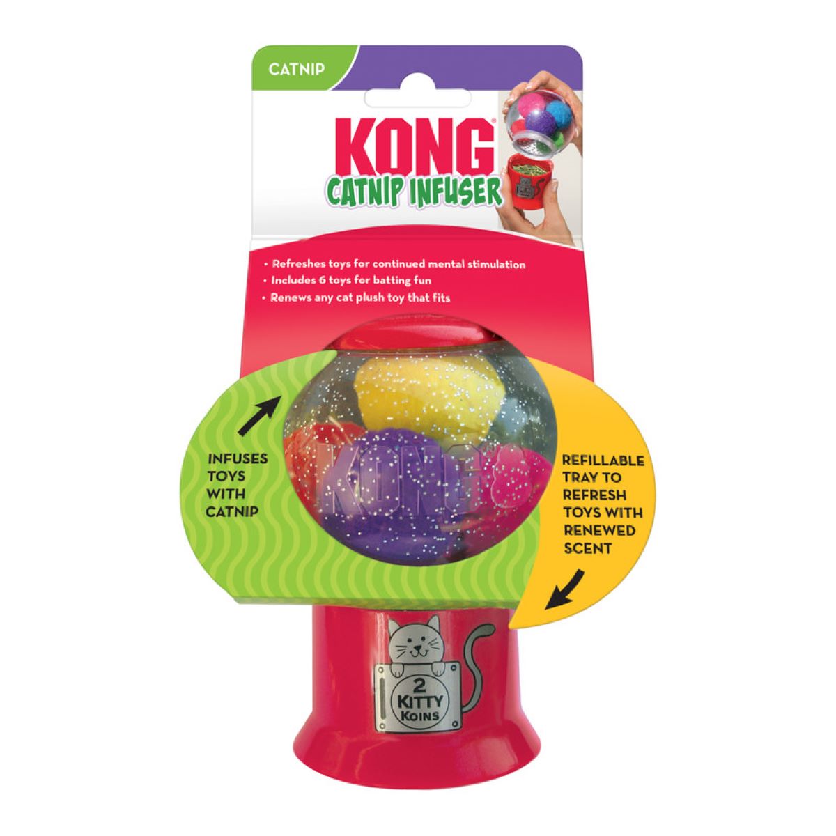 Kong Infusor De Catnip Con 6 Bolitas