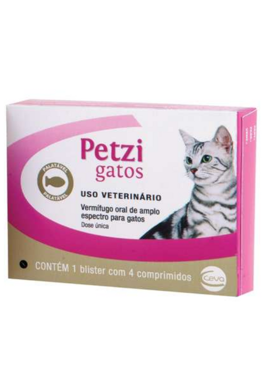 CEVA PETZI GATOS CAJA C/BLISTER CON 4 COMPRIMIDOS