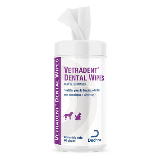 DECHRA VETRADENT DENTAL WIPES 60 TOALLITAS