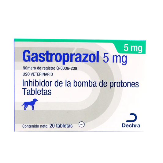 DECHRA GASTROPRAZOL 5 MG 20 TABLETAS