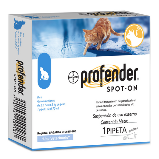 ELANCO profender spot on 0.70 ml gatos 2.5-5 kg