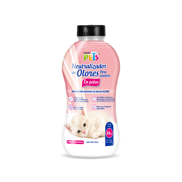 FANCY PETS NEUTRAL.IZADOR DE OLORES EN POLVO P/ARENERO 400GR