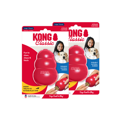 Kong Clasico Large Rojo Paquete 2Pz