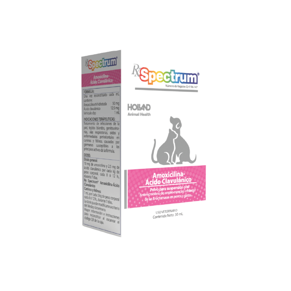 Holland Rx Spectrum Amoxicilina-Ac. Clavulanico 50 Suspensión Oral (Amoxi 50Mg/Ac. Clav 12.5Mg) 30Ml