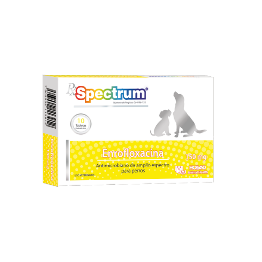 Holland Rx Spectrum Enrofloxacina 150 Mg 10 Tabletas