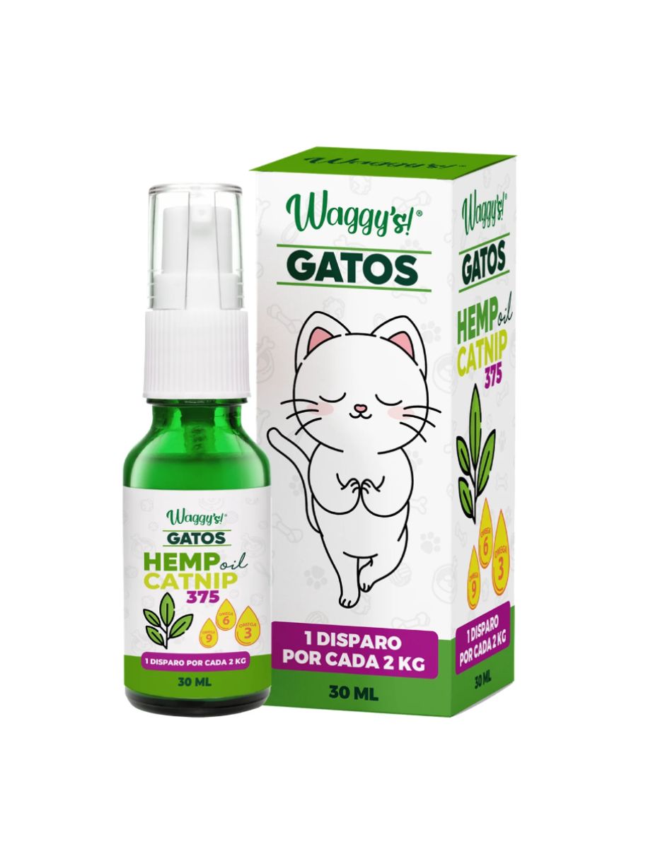 WAGGYS ACEITE DE CATNIP GATOS HEMP 375MG