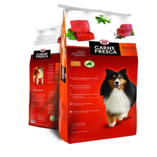 GRANDPET CARNE FRESCA FORCE RAZAS MEDIANA Y GRANDES 4KG