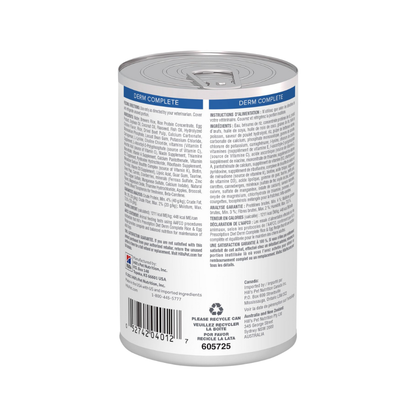 HILLS Derm complete 13 Oz Lata PERRO 12 PZ
