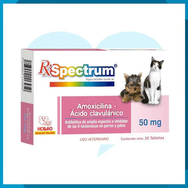 HOLLAND RX SPECTRUM AMOXICILINA-AC. CLAVULANICO 50 MG 20 TABLETAS