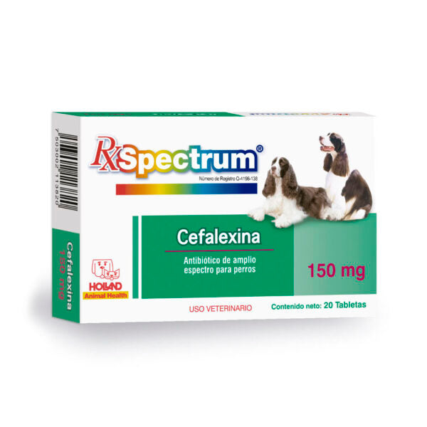 HOLLAND RX SPECTRUM CEFALEXINA 150 MG 20 TABLETAS