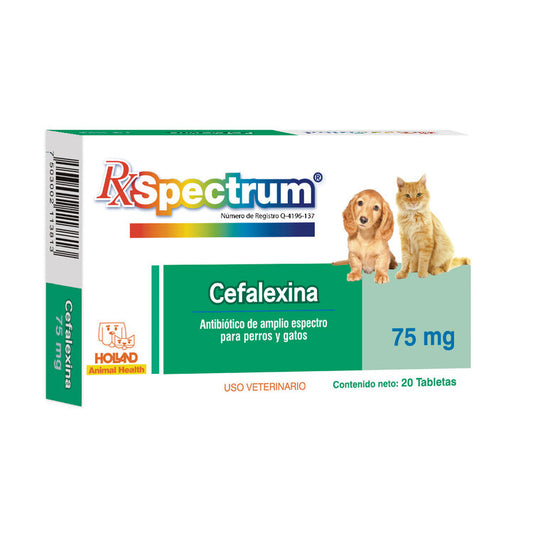 HOLLAND RX SPECTRUM CEFALEXINA 75 MG 20 TABLETAS