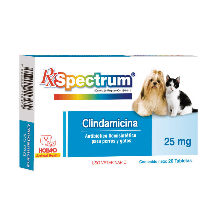 HOLLAND RX SPECTRUM CLINDAMICINA 25 MG 20 TABLETAS