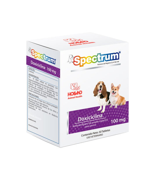 HOLLAND RX SPECTRUM DOXICICLINA 100 MG 20 TABLETAS