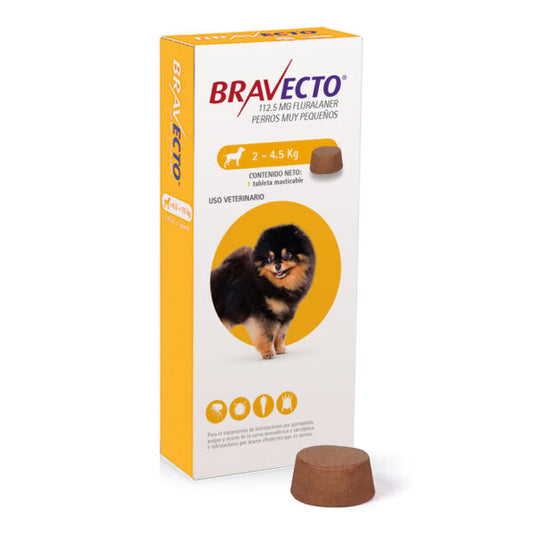 MSD BRAVECTO TABLETA 112.5 MG 2-4.5 KG