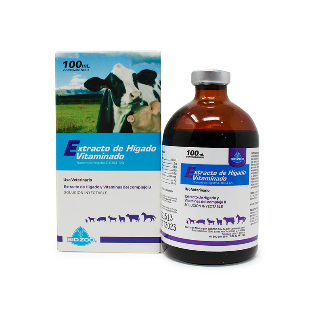 Bio Zoo Extracto De Higado Vitaminado Iny 100 Ml