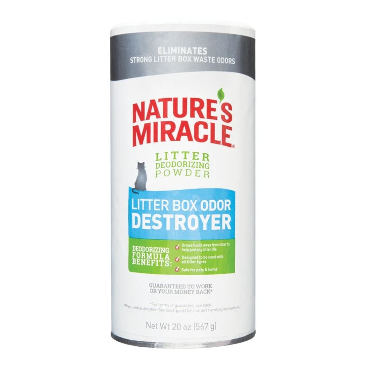 Natures Miracle Talco Destructor De Olores Para Arenero 20 Oz