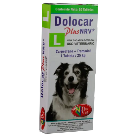 NORVET DOLOCAR PLUS L 110 MG / 50 MG 10 TABLETAS