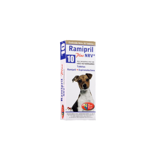 NORVET RAMIPRIL PLUS 10 (RAMIPRIL 1MG, ESPIRONOLACTONA 20MG)