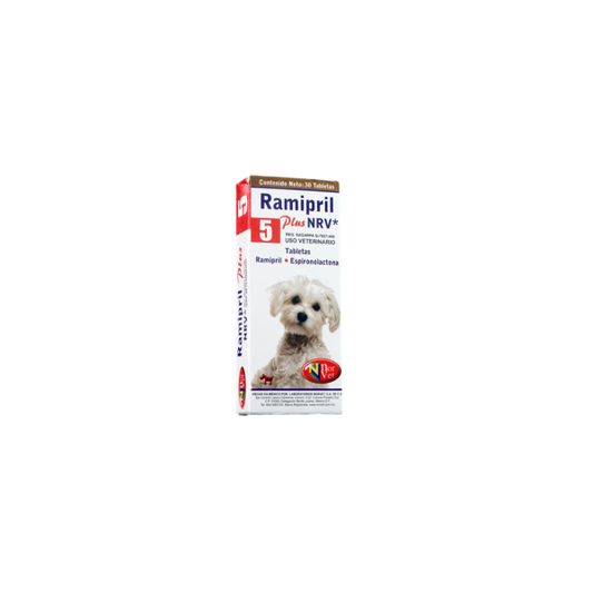 NORVET RAMIPRIL PLUS 5 (RAMIPRIL 0.5MG/ ESPIRONOLACTO 10MG)