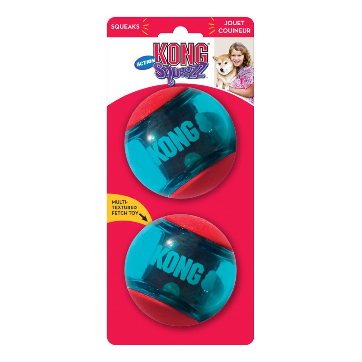 Kong Pelotas Squeezz Action Large 2Pz