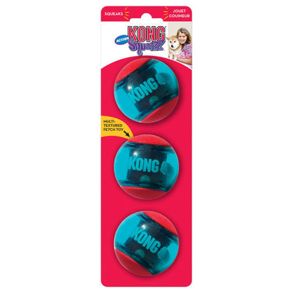 Kong Pelotas Squeezz Action Med 3Pz