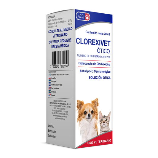 PETS PHARMA CLOREXIVET ÓTICO 30 ML