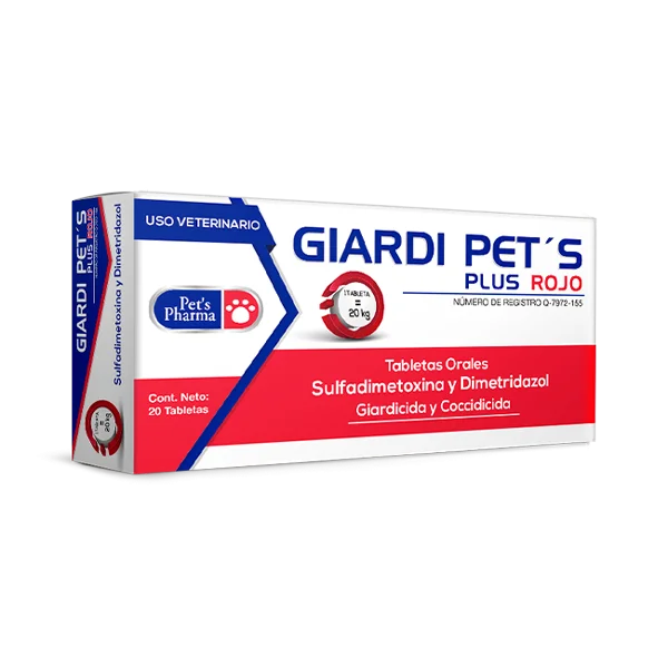 Pets Pharma Giardi Pets Plus Rojo 20Tab
