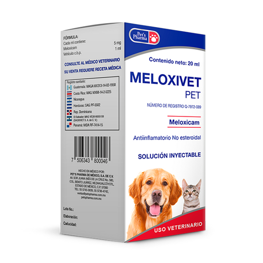 PETS PHARMA MELOXIVET INYECTABLE 20 ML 5 MG