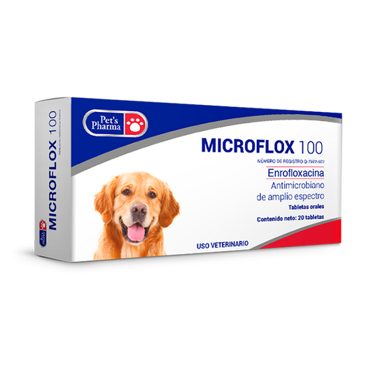 PETS PHARMA MICROFLOX 100 20 TABS 100 MG