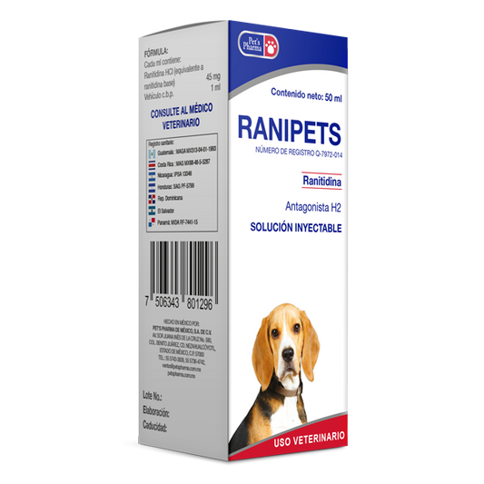 PETS PHARMA RANIPETS SOLUCIÓN INYECTABLE 50 ML