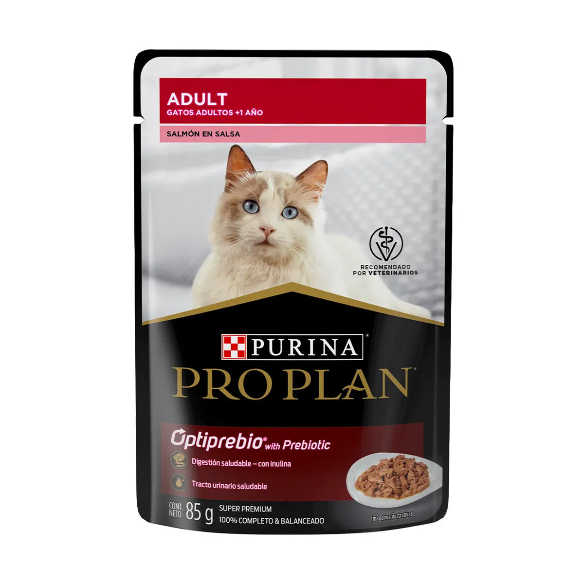 PROPLAN POUCH GATO ADULTO SALMON 85GR