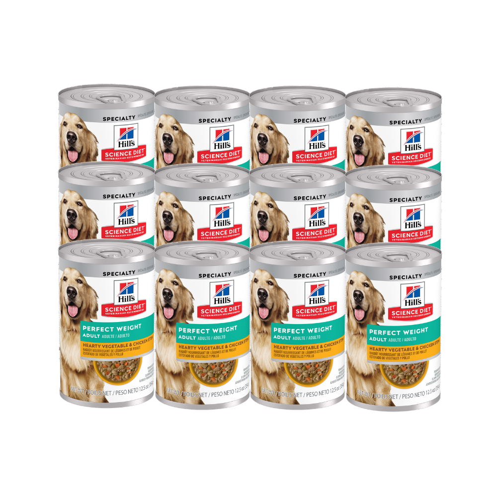 Hills Perfect Weight Lata Perro 12.5Oz  12 Pz