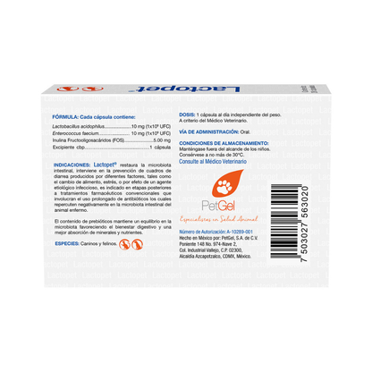 Petgel Lactopet 20 Cap.