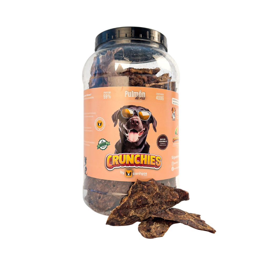 Crunchies Bote Con Plumon De Res 400G
