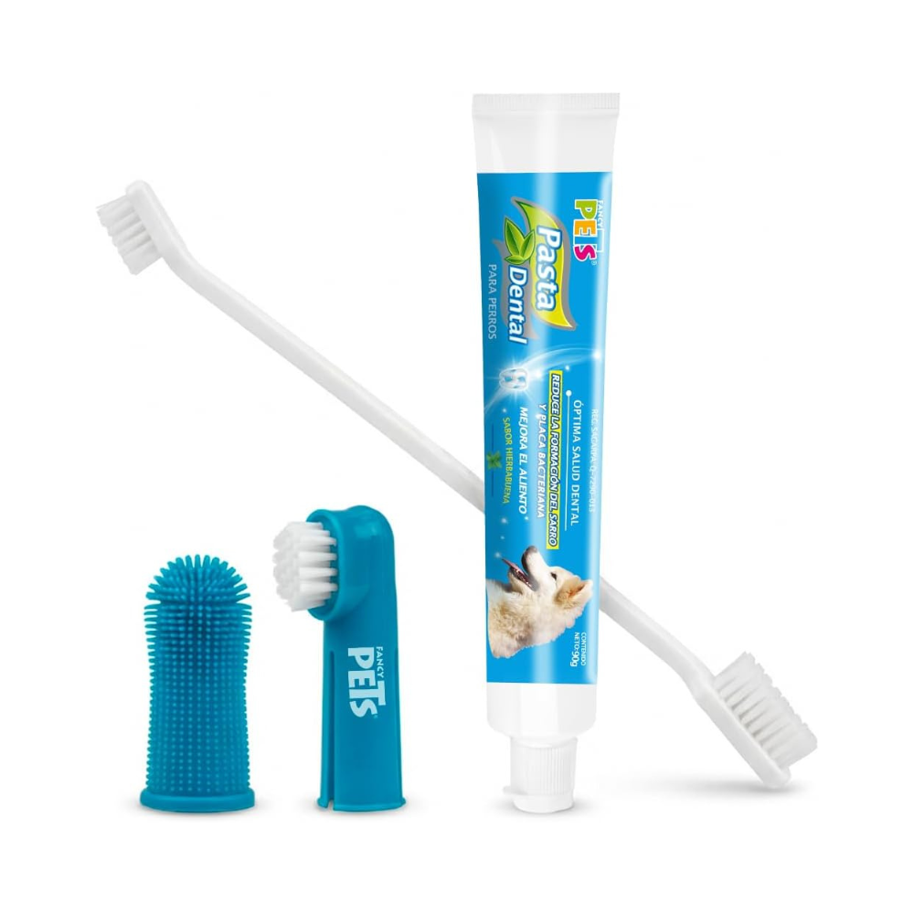 Fancy Pets Kit Dental P/Perro + Dedales
