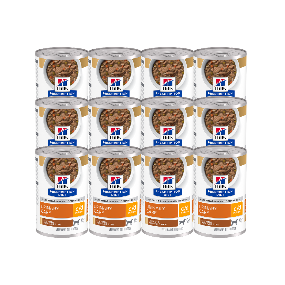 Hills C/D Lata Estodafo Y Vegetales Perro 370 G 12 Pz