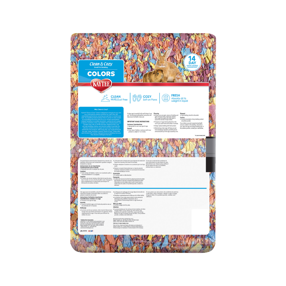 Kaytee Sustrato Clean & Cozy Colors Kaleidoscope 49.2 L