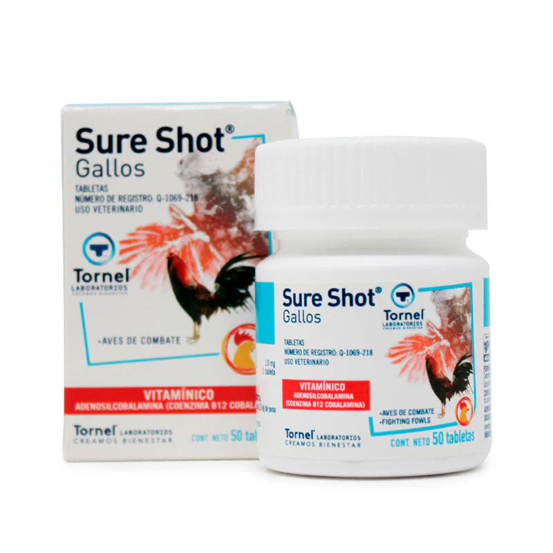 TORNEL SURE SHOT VITAMINICO PARA GALLOS 20 TABLETAS