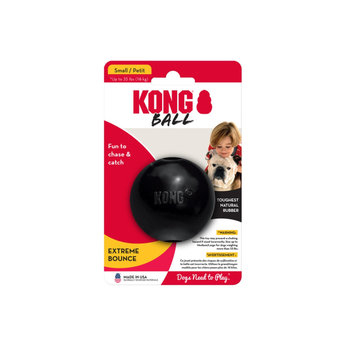 Kong Xtreme Pelota Con Agujero Tamaño Chico