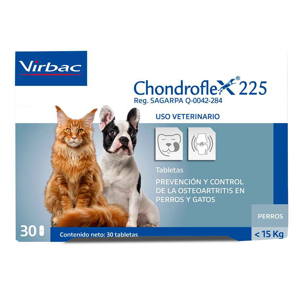 VIRBAC CHONDROFLEX 225 MG 30 TABLETAS