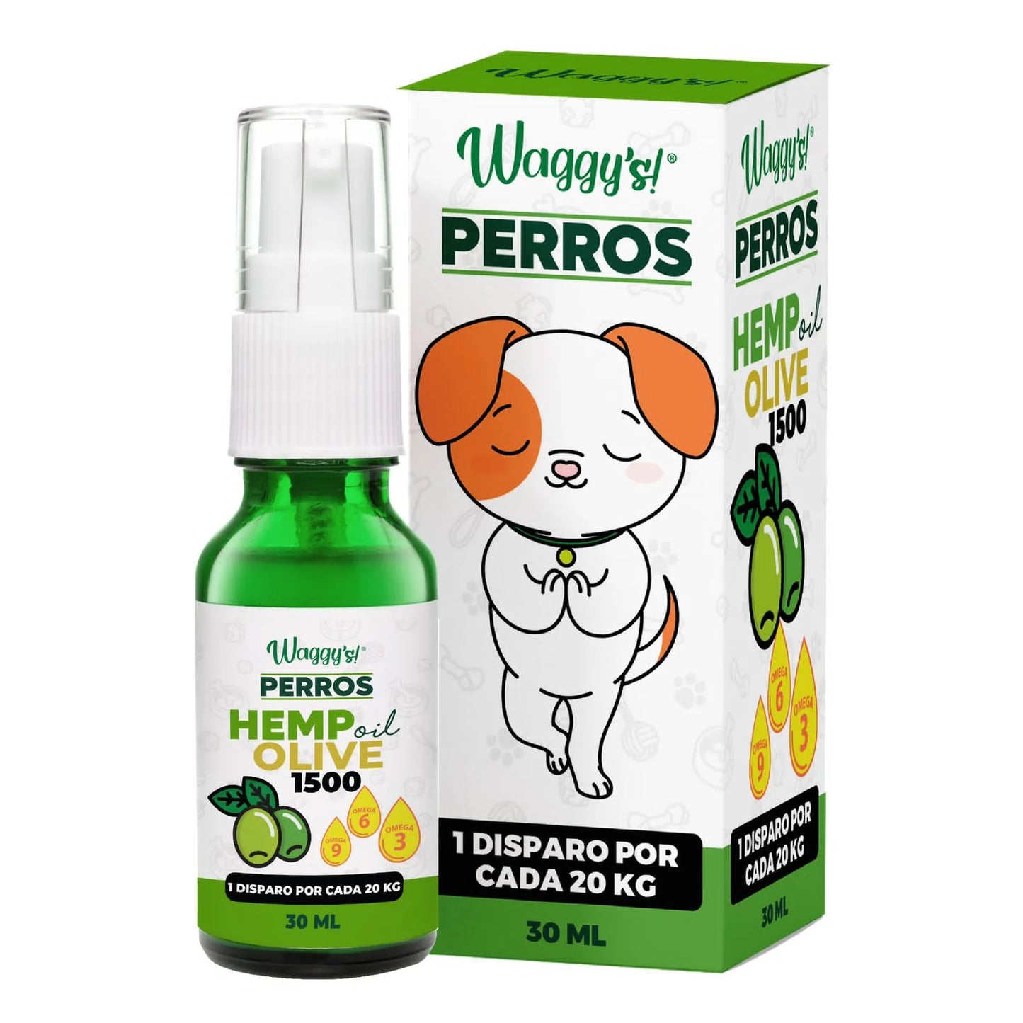 WAGGYS ACEITE DE OLIVA PERRO HEMP 1500 MG